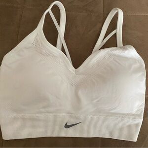 White Nike Dri-Fit Sports Bra Size: L